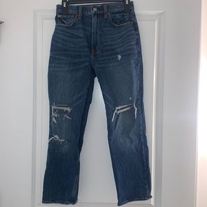 Abercrombie Ultra High Rise Ankle Straight Jeans